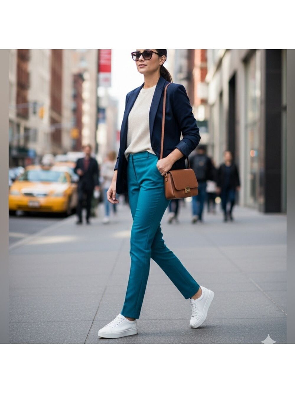 Hugo Boss Teal Straight Leg Women's Pants